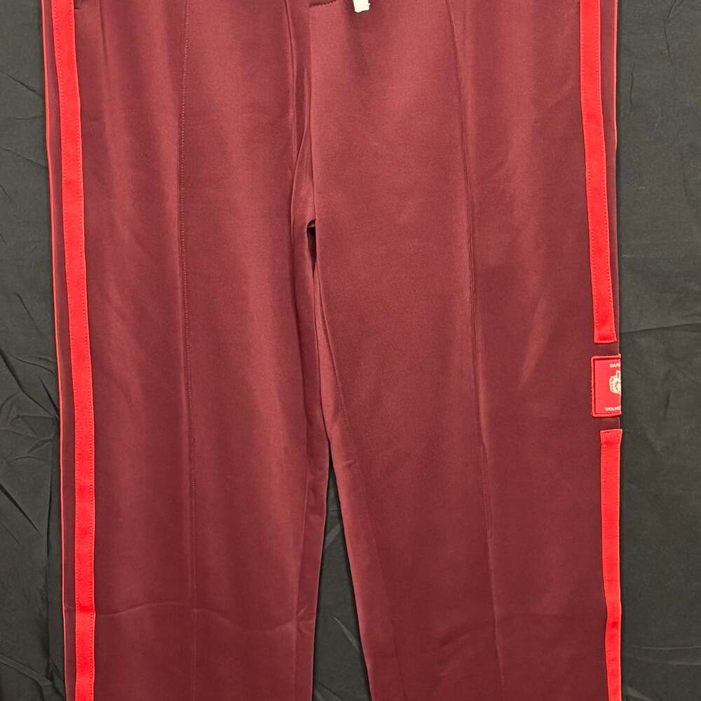 Darc Sport Wolves Forever Side Stripe Track Pants Burgundy